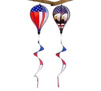 Zqkimzi Lot de 2 carillons à vent pour le jardin | Moulin à vent de jardin de 109 cm pour terrasse, balcon, 4 juillet et fête commémorative