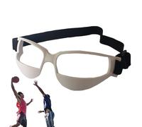 Zqkimzi Lunettes de protection de basket-ball, lunettes de sport portables, résistantes aux dribble avec design léger, lunettes d'entraînement de basket-ball pour femmes, hommes, adolescents, adultes