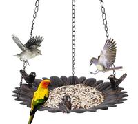 Zqkimzi Mangeoires à oiseaux pour l'extérieur, en fer, grande capacité, décoration vintage, accessoires pour oiseaux, pour nourrir et observer les pinsons, attirer les pinsons, cour, terrasse, balcon