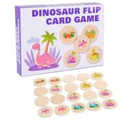Zqkimzi Memory Matching Game, Educational Matching Board Game, Logical Thinking Training Toy, Dinosaur Pattern Learning Playset, Early Development for Kids 3+ 6.81x5x1.18 inch