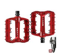 Zqkimzi Pédales de vélo de Route, Pédales VTT Plates | Pédale légère à Plate-Forme Large, d'aluminium antidérapant pour la Plupart des vélos Adultes, vélos VTT