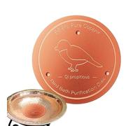Zqkimzi Plateau De Bain d'oiseaux en Cuivre,Disque De Purification pour Bassin À Oiseaux avec Support À Trois Points De | Fontaine Purificatrice d'eau pour Bassin Toutes Saisons pour Jardin et
