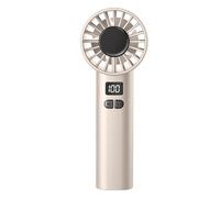 Zqkimzi Portable Hand Fan, Desk Personal Cooling Fan, 100-Speed Adjustable Wind Power, LED Display Quiet for Travel Camping Outdoor Use, 6.3x2.28x2.17 inches, Grey and White