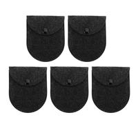 Zqkimzi Porte-Monnaie, Lot De 5 Pochettes en Feutre Organisatrices, Pochette De Voyage Compacte avec Bouton-Pression pour Bijoux, Cosmétiques, Transport, Entretien d'emploi, Soirée
