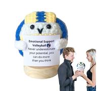 Zqkimzi Support Motivational au Crochet - Boule En Tricot Fait Main Avec Citation Inspirante | Boule Au Crochet Positive Fait Main Avec Citation Inspirante Pour Pendaison De Crémaillère Et Anti Stress
