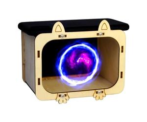 Zqkimzi Visuals Mobile Phone Projector, Multi-Angle Viewing Home Cinema Projector, Mobile Hologram Cinema TV Projector, Wood Cinema Projector 5.51x3.74x3.54 inches for Home Cinema