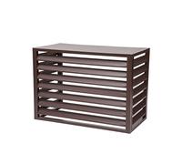 ZQKJLH pour climatisation Housse Grille de Protection et Pompes à Chaleur Couvercle en Aluminium Cache-poubelles Boîte de Jardin Boîte à déchets Grille de Protection Revêtement Marron Taille 1 5P L