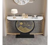 ZQKJLH Table d'entrée, Console, Support for canapé, Style Industriel, étagère de Rangement, présentoir for Salon, Couloir, entrée, derrière Le canapé(Black-White,80cm)