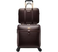 ZQNDFAC Nouveau Ensembles de valises en Cuir de 2 pièces, Sac à roulettes, Sac de Rangement de Grande capacité, Bagages à Main, Roues à Double fileur Valise de Voyage