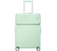 ZQNDFAC Nouveau Valise à Coque Rigide PC avec Cadre en Aluminium boîtier de Chariot à roulettes de Voyage Portable Bagage à Main Serrure latérale intégrée Valise de Voyage