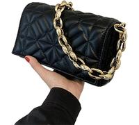 ZQNDFAC Sac à bandoulière en Cuir PU pour Femmes, Sac de Shopping Polyvalent avec Sangle en chaîne et Boucle sous Les Bras Cadeaux de Noël