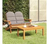 ZQQLVOO Adirondack Ensemble de meubles de jardin 2 pièces en bois d'acacia massif