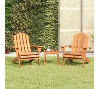 ZQQLVOO Adirondack Ensemble de meubles de jardin 3 pièces en bois d'acacia massif