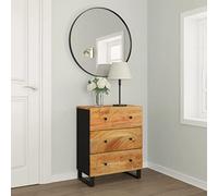 ZQQLVOO Armoire de cuisine, buffet, armoires de rangement, buffet, 60 x 33 x 75 cm, bois d'acacia massif, pour salon, salle à manger et cuisine
