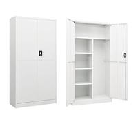 ZQQLVOO Armoire en acier blanc 90 x 40 x 180 cm