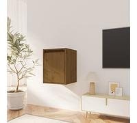 ZQQLVOO Armoire murale - Meuble de salle de bain - En bois de pin massif - Marron miel - 30 x 30 x 40 cm