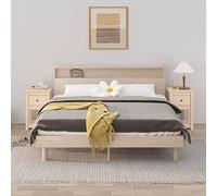 ZQQLVOO Armoires Buffet multi-usages Table de chevet 2 pièces 40 x 35 x 61,5 cm Pin massif