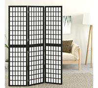 ZQQLVOO Bedroom Panel Screens Paravent 3 pièces Style japonais Pliable 120 x 170 cm Noir