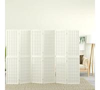 ZQQLVOO Bedroom Panel Screens Paravent séparateur de pièce 6 pièces Style japonais Pliable 240 x 170 cm Blanc