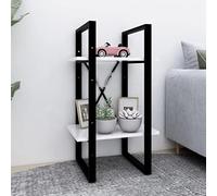 ZQQLVOO Bibliothèque à 2 compartiments - Blanc - 40 x 30 x 70 cm - En panneau de particules - Rangement DVD + étagère CD - Pour chambre à coucher - Étagère décorative