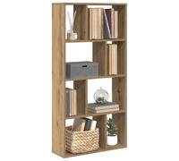 ZQQLVOO Bibliothèque en chêne Artisan 60 x 20 x 120,5 cm | Peut être utilisé comme séparateur de pièce, pour salon, bureau, chambre à coucher, cave, essuyable avec un chiffon humide