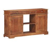 ZQQLVOO Buffet 135 x 35 x 75 cm en bois d'acacia massif, Chest of Drawers, commode, armoire de couloir, armoire à commode, armoire à linge pour votre chambre à coucher