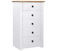 ZQQLVOO Buffet blanc 46 x 40 x 89 cm en pin Panama, Chest of Drawers, commode, armoire de couloir, armoire à commode, armoire à linge pour votre chambre à coucher