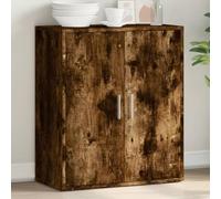 ZQQLVOO Buffet en chêne fumé - 79 x 38 x 80 cm - En bois avec structure robuste et surface résistante à l'humidité - Pour le salon, le rangement et l'organisation des livres