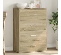 ZQQLVOO Buffet en chêne Sonoma - 60 x 31 x 84 cm - En bois avec structure robuste et surface résistante à l'humidité pour un espace de rangement optimal dans le salon