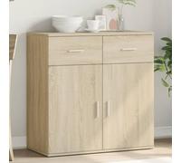 ZQQLVOO Buffet en chêne Sonoma - 79 x 38 x 80 cm - En bois avec structure robuste et surface résistante à l'humidité - Pour le rangement et l'organisation pratique du salon