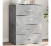 ZQQLVOO Buffet gris béton - 60 x 39 x 80 cm - En bois avec structure robuste et surface résistante à l'humidité - Pour le rangement et l'organisation pratique du salon