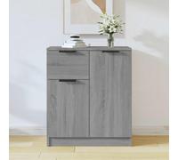 ZQQLVOO Buffet gris Sonoma 60 x 30 x 70 cm en bois avec 4 compartiments et un tiroir pour beaucoup d'espace de rangement, plateau supérieur robuste et style minimaliste, idéal