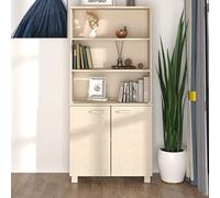 ZQQLVOO Buffet haut en pin massif marron miel, commode de couloir, armoire à linge pour votre chambre à coucher