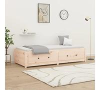 ZQQLVOO Cadre de lit familial, en palette, lit de jour, 75 x 190 cm, petit lit simple, en pin massif