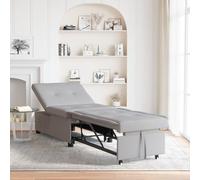 ZQQLVOO Canapé-lit 3 en 1 gris nuage - Meuble multifonction réglable avec cadre durable pour une vie peu encombrante