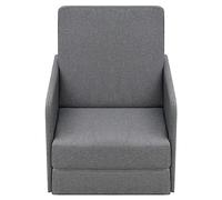 ZQQLVOO Chaise de lecture - Fauteuil TV confortable - Fauteuil club - Salon - Cocktail - Fauteuil convertible - Tissu gris clair - Convient pour le salon, la chambre à coucher, la salle à manger