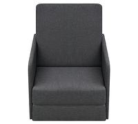 ZQQLVOO Chaise de lecture - Fauteuil TV confortable - Fauteuil club - Salon - Cocktail - Fauteuil convertible - Tissu gris foncé - Convient pour salon, chambre à coucher, salle à manger