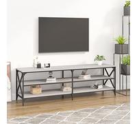 ZQQLVOO Console multimédia pour salle de jeux, chambre à coucher, meuble multimédia, console, meuble TV, gris, sonoma, 160 x 40 x 50 cm, matériau dérivé du bois, convient pour le salon, la chambre à