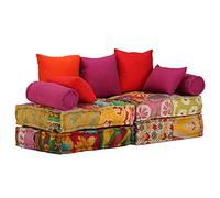 ZQQLVOO Coussin de canapé, coussin de balançoire, pour chaises longues de terrasse, 2 places, pouf modulaire, tissu patchwork