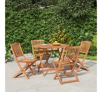 ZQQLVOO Ensemble de meubles de jardin 5 pièces en bois d'acacia massif