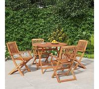 ZQQLVOO Ensemble de meubles de jardin 5 pièces en bois d'acacia massif