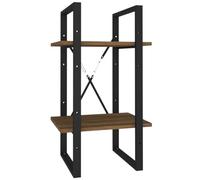 ZQQLVOO Étagère à livres - Étagère de rangement pour CD - 2 compartiments - Aspect chêne marron - 40 x 30 x 70 cm - En matériau dérivé du bois - Convient pour couloir, chambre à coucher, salon