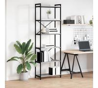 ZQQLVOO Étagère Bibliothèque Industrielle Moderne avec Structure en Acier et Pieds Réglables - Rangement Pratique pour Salon et Bureau - Design Urbain Loft avec Étages