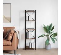 ZQQLVOO Étagère Bibliothèque Industrielle Moderne avec Structure en Acier et Pieds Réglables - Rangement Livres et Décoration pour Salon et Bureau - Design Urbain Loft