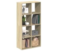 ZQQLVOO Étagère Séparatrice de Pièce Contemporaine avec 8 Cases, Rangement Multifonction en Bois d'Ingénierie Stable pour Salon et Bureau, Design Modulable Horizontal