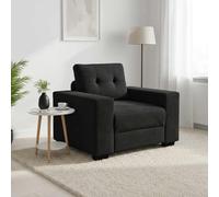 ZQQLVOO Fauteuil de relaxation en velours noir de 60 cm avec sièges rembourrés en mousse pour salon, chambre à coucher, bureau