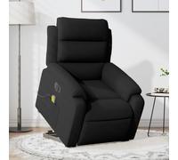 ZQQLVOO Fauteuil Inclinable Massant Électrique en Similicuir Crème avec Fonction Levage, Inclinaison 135°, 6 Points de Vibration, Poche Latérale et Structure Bois-Métal pour Confort