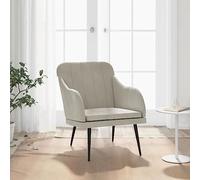ZQQLVOO Fauteuil lounge pour salon, intérieur, gris clair, 63 x 76 x 80 cm, velours