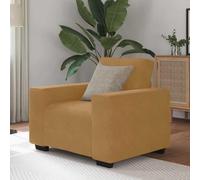 ZQQLVOO Fauteuil marron de 60 cm en velours avec sièges rembourrés en mousse pour salon et bureau, canapé de relaxation confortable avec cadre robuste et design accrocheur