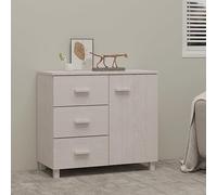 ZQQLVOO HAMAR Console multifonctionnelle, pour cuisine, salle à manger, buffet, blanc, 90 x 40 x 80 cm, en pin massif, pour salon, salle à manger et cuisine, facile à monter